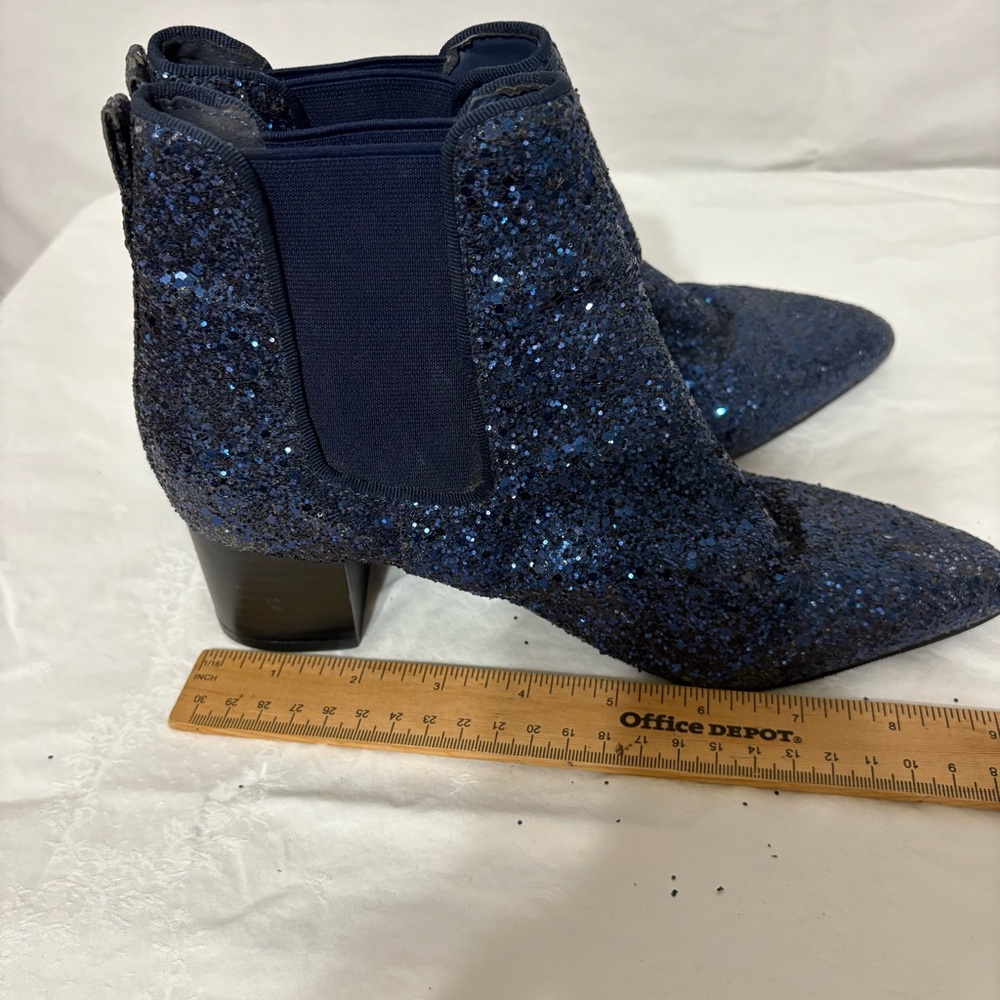 Forever 21 Chelsea Sparkling Blue Ankle Boots size 6 - Picture 11 of 11